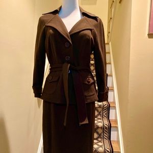 Kay Unger Sz 2 Brown Suit